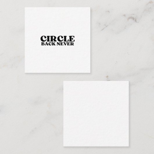 The Decisive Operator | Circle Back Never Identity スクエア名刺 (正面/裏面)