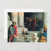 The Denial of Peter by Carl Bloch ポストカード (正面/裏面)