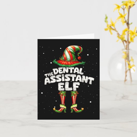 The Dental Istant Elf Family Matching Group Christ カード (黄色い花)
