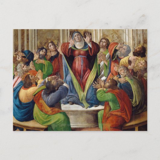 The Descent of the Holy Ghost by Botticelli ポストカード (正面)