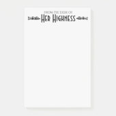 The Desk of Her Highness ポストイット (正面)