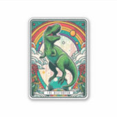 The Destroyer T-Rex Tarot Card シール (正面)