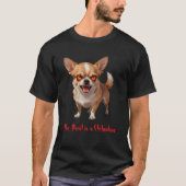 The Devil is a Chihuahua - Funny Scary Evil Eyes Tシャツ (正面)