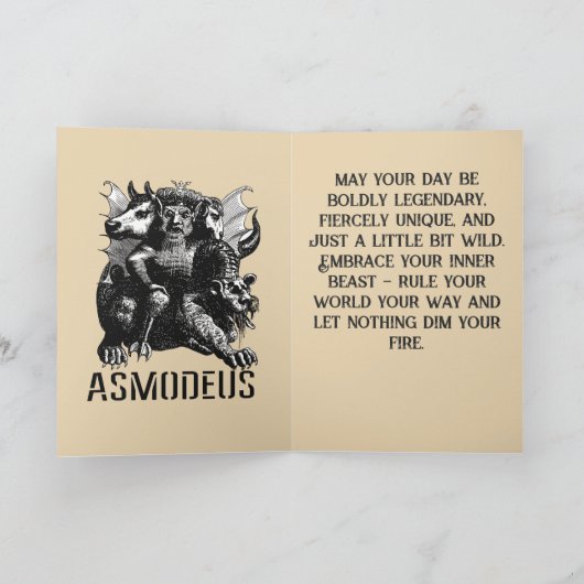 The Devil Personified Illustration Asmodeus カード (内部)