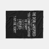 The Devil Whispered You Cannot Withstand The Self- フリースブランケット (正面(横))