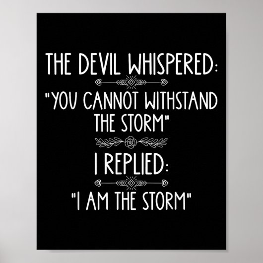 The Devil Whispered You Cannot Withstand The Self- ポスター (正面)