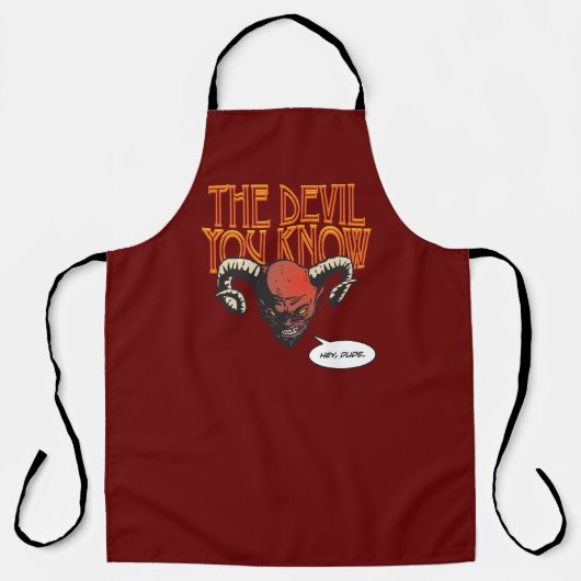 The Devil You Known Dk Red BG エプロン (正面)