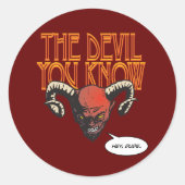 The Devil You Known Dk Red BG ラウンドシール (正面)