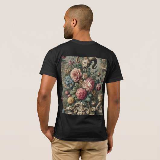 The Devourer of Bloom & Bone – Gothic Wearable Art Tシャツ (裏面フル)