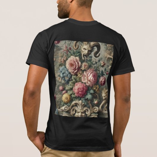 The Devourer of Bloom & Bone – Gothic Wearable Art Tシャツ (裏面)