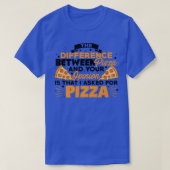 The Difference Between Pizza And You Pizza Lover I Tシャツ (デザイン正面)