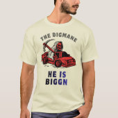 THE DIGGMAN-HE IS BIGG'N FUNNY GRAPHIC T-SHIRT Tシャツ (正面)