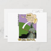 The Dim Reaper Funny Halloween Cartoon Gift & Tee ポストカード (正面/裏面)