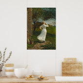 The Dinner Horn - Winslow Homer Fine Art Poster ポスター (キッチン)