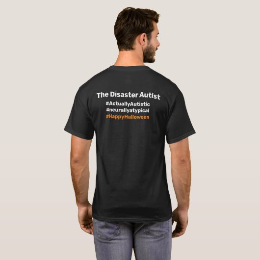 The Disaster AutistハロウィーンTシャツ Tシャツ (裏面フル)