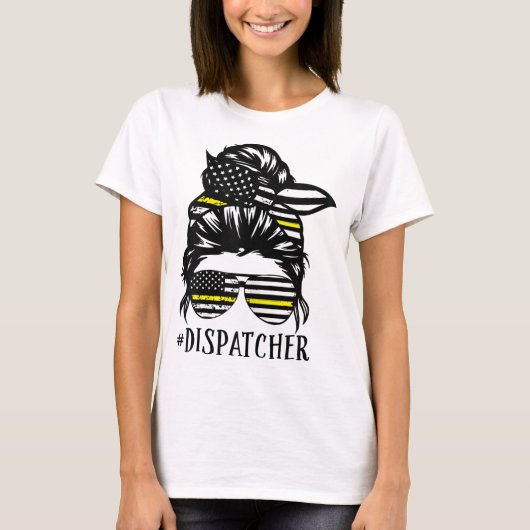 The Dispatcher Life Mom おもしろい Dispatcher Lover Tシャツ (正面)