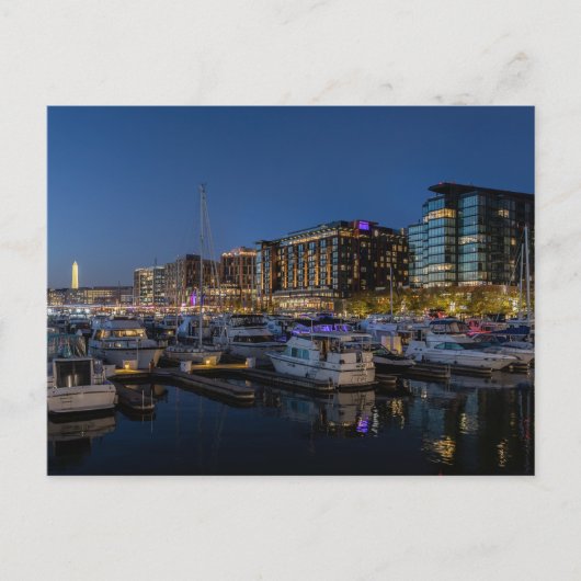 The District Wharf at Dusk, Washington, DC ポストカード (正面)