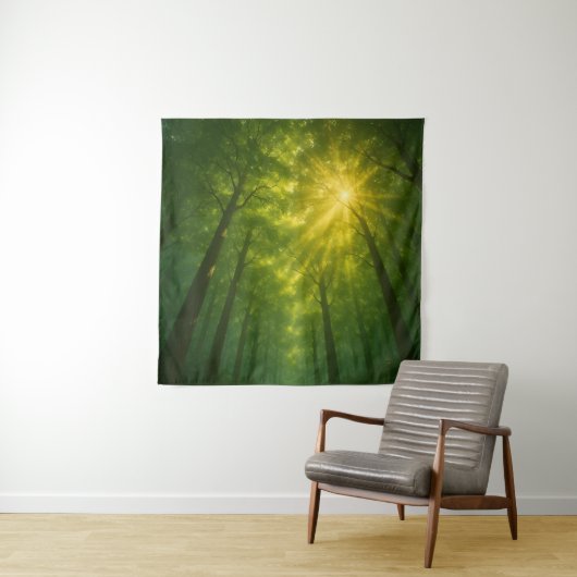 The Divine Light Path: Cathedral of the Emerald Fo タペストリー (インサイチュ)