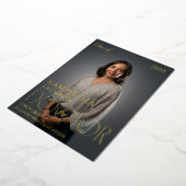 The Doctor Doctoral Graduation Photo Magazine 箔招待状 (回転した状態)