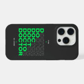 The Doctor Is Here Neon Text Design iPhoneケース (裏面横)