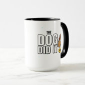 The Dog Did It - Funny Cute Puppy Design マグカップ (正面右)