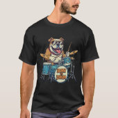 The Dog Drummer - Born To Drum Tシャツ (正面)