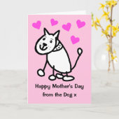 The Dog Mothers Day Cardからかわいい カード (黄色い花)
