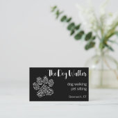 The Dog Walker Modern Professional Black 名刺 (スタンド正面)