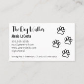 The Dog Walker Modern Professional Black 名刺 (裏面)