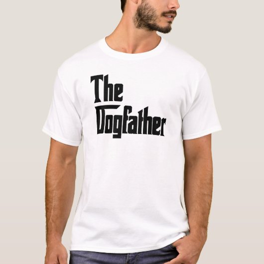 The Dogfather Black on White Tシャツ (正面)