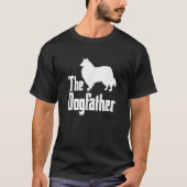 The Dogfather funny dog gift funny Rough Collie  f Tシャツ (正面)