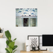 The Dolphin Frescoes in the Queen's Bathroom ポスター (ホームオフィス)