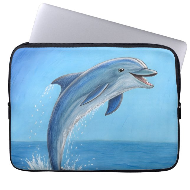 The Dolphin’s Silent Dance ラップトップスリーブ (正面)