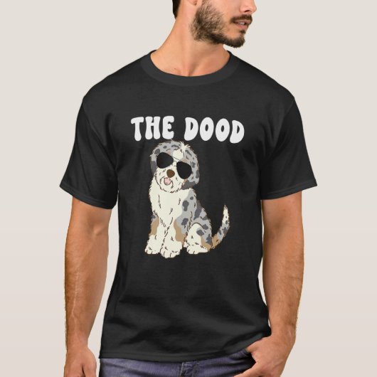 The Dood Mom Blue Merle Aussiedoodle Doodle Dog Da Tシャツ (正面)
