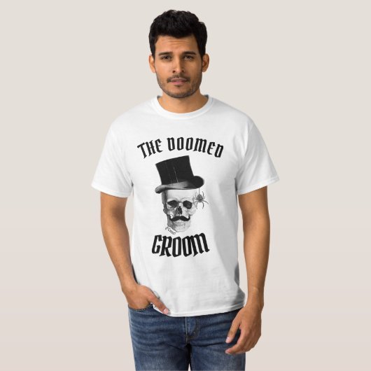 The doomed groom funny wedding design T-Shirt Tシャツ (正面フル)