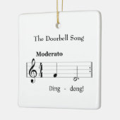 The Doorbell Song Music ユーモアのある Score セラミックオーナメント (左)