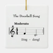 The Doorbell Song Music ユーモアのある Score セラミックオーナメント (裏面)
