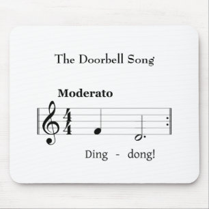 The Doorbell Song Music ユーモアのある Score マウスパッド