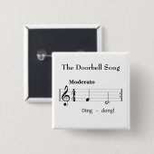 The Doorbell Song Music ユーモアのある Score 缶バッジ (正面&裏面)