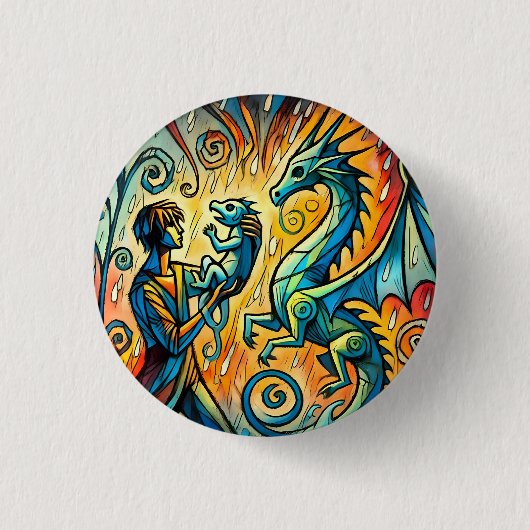 the dragon keeper 缶バッジ (正面)