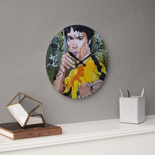 The Dragon Painting by Alfred Fox ラージ壁時計 (オフィス)