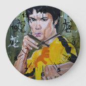 The Dragon Painting by Alfred Fox ラージ壁時計 (正面)