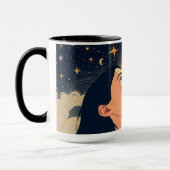 The Dreamer Neo-Deco Starry Night Personalized マグカップ (左)