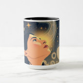 The Dreamer Neo-Deco Starry Night Personalized マグカップ (中央)