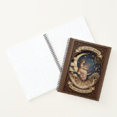 The Dreamer's Journal Crescent Moon Wood Carved ノートブック (内部)
