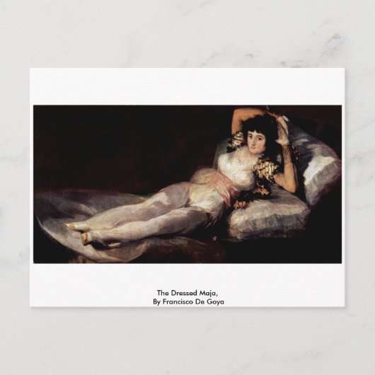 The Dressed Maja, by Francisco De Goya ポストカード (正面)