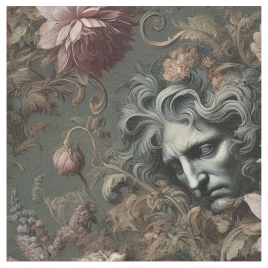 The Driftkeeper's Paradox - Gothic Statement Tile ファブリック (クローズアップ)