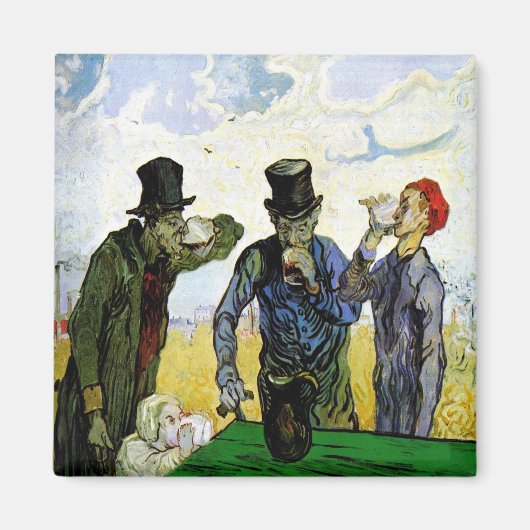 The Drinkers by Vincent van Gogh 1890 マグネット (正面)
