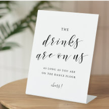The Drinks Are On Us ウェディング オープン バー テーブル
