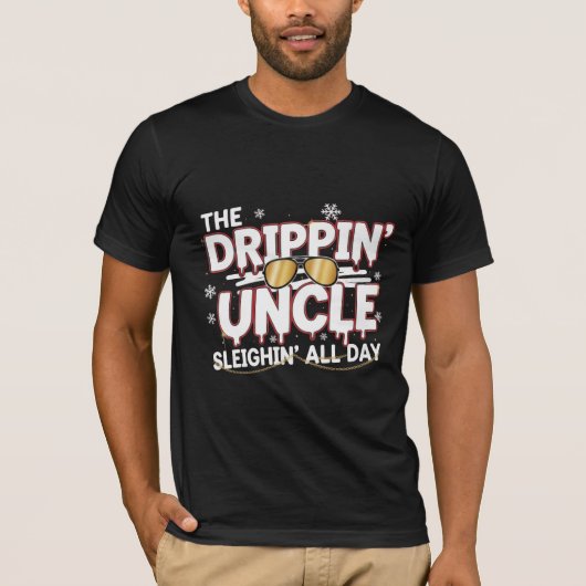 The Drippin’ Uncle – Sleighin’ All Day | Urban Chr Tシャツ (正面)